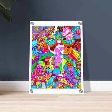 Psychedelic Angel Acrylic Print - Spork Fine Art USA