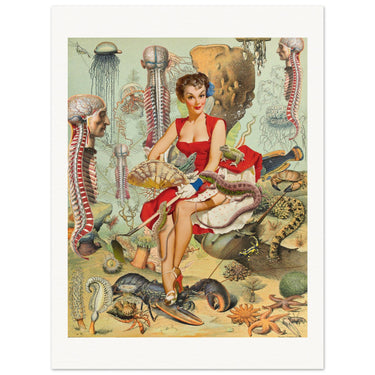 Under The Sea Reptile Butcher Shop Print - Spork Fine Art USA